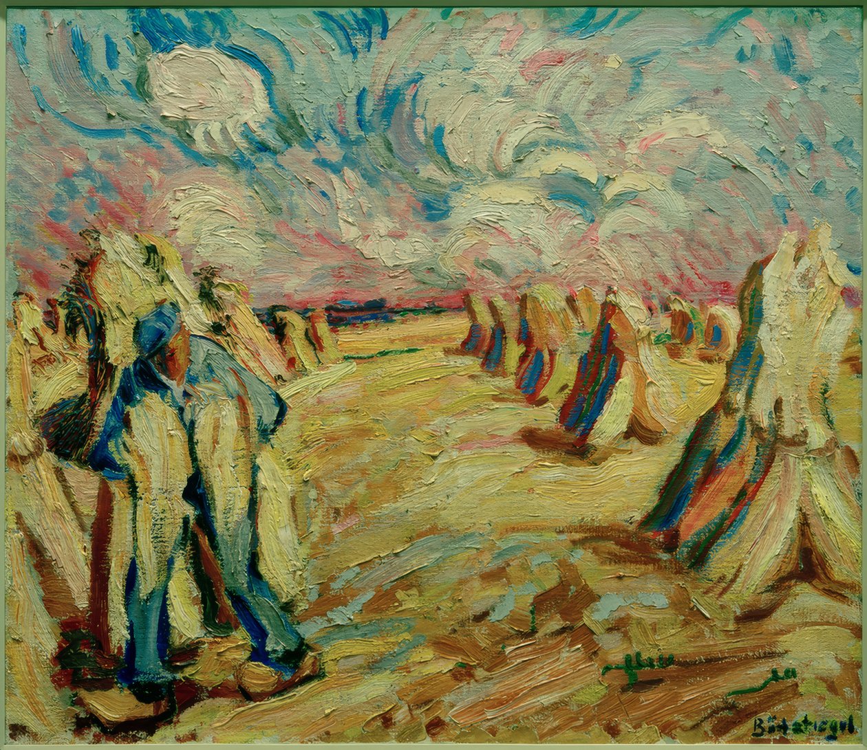 Erntefeld af Peter August Böckstiegel