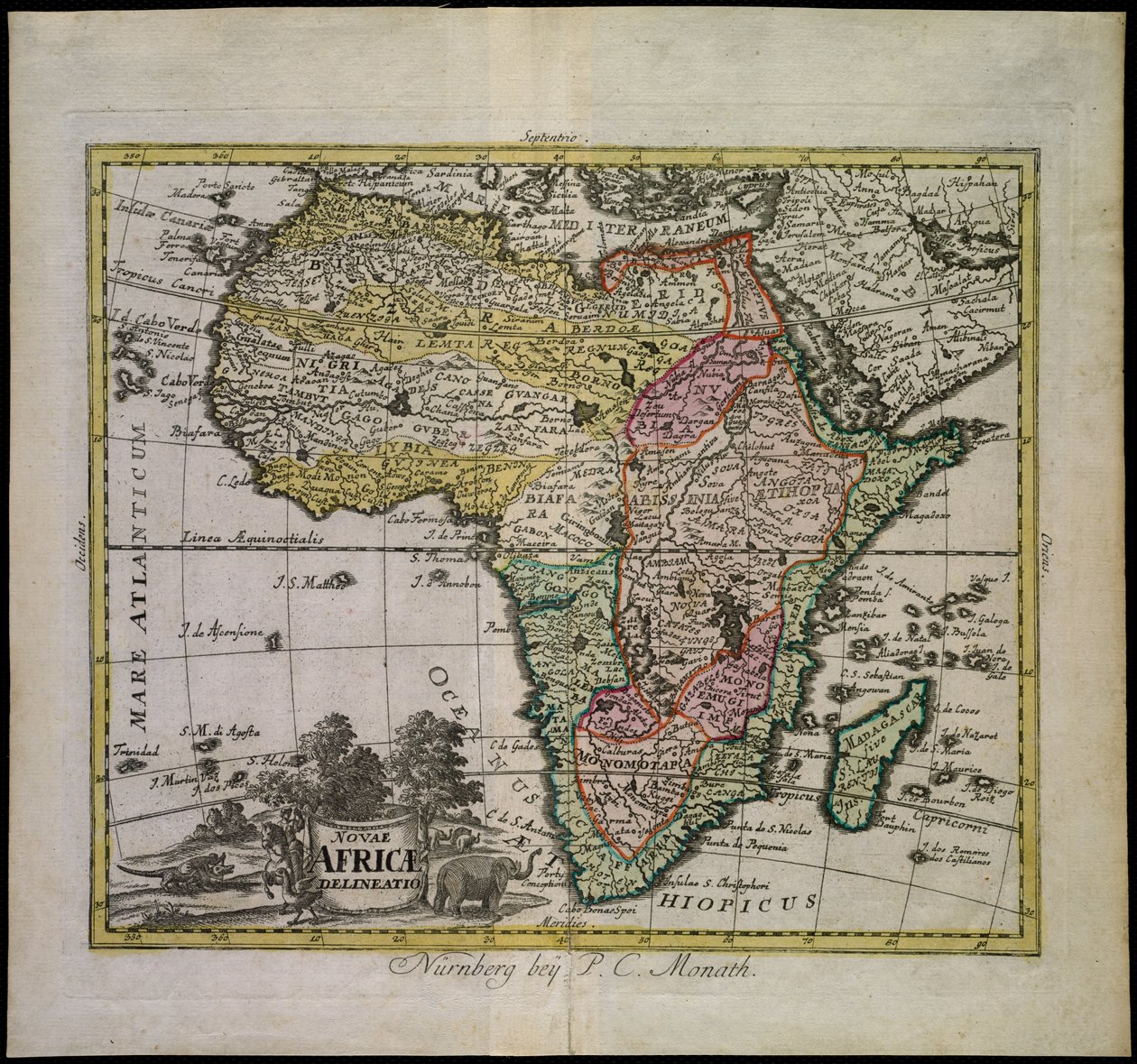 En skitse af New Africa af Peter Conrad Monath