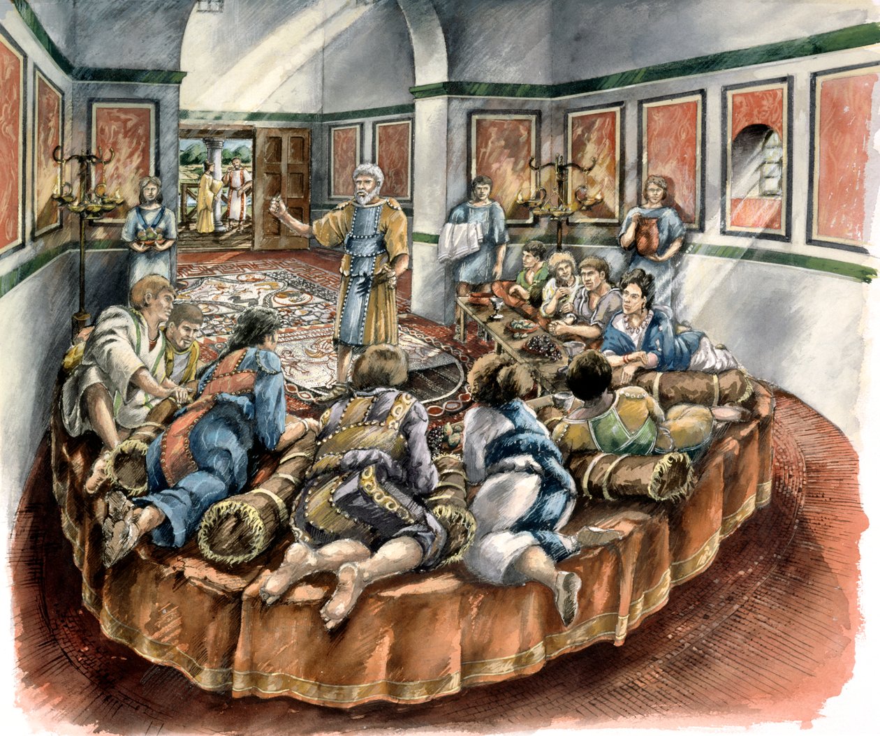 Lullingstone romersk villa, c4. århundrede, c1990-2010 af Peter Dunn