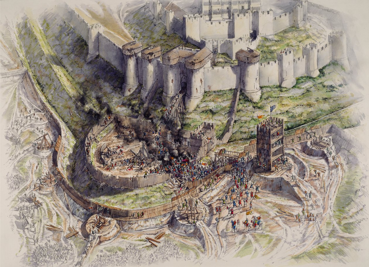 Belejring af Dover Castle, Kent, 1216 c1995-c2006. af Peter Dunn