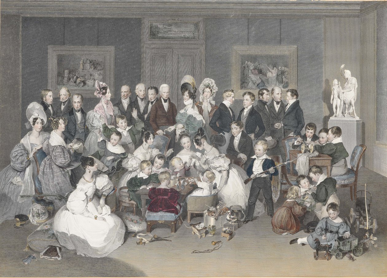 Den østrigske kejserfamilie i 1834, 1834. af Peter Fendi