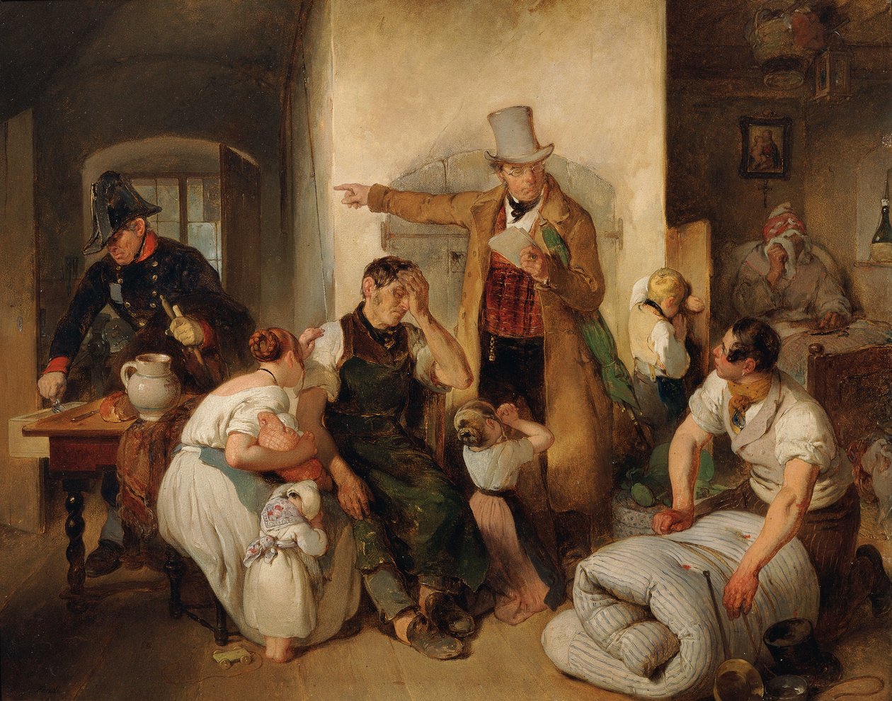 Udlæg, 1840. af Peter Fendi