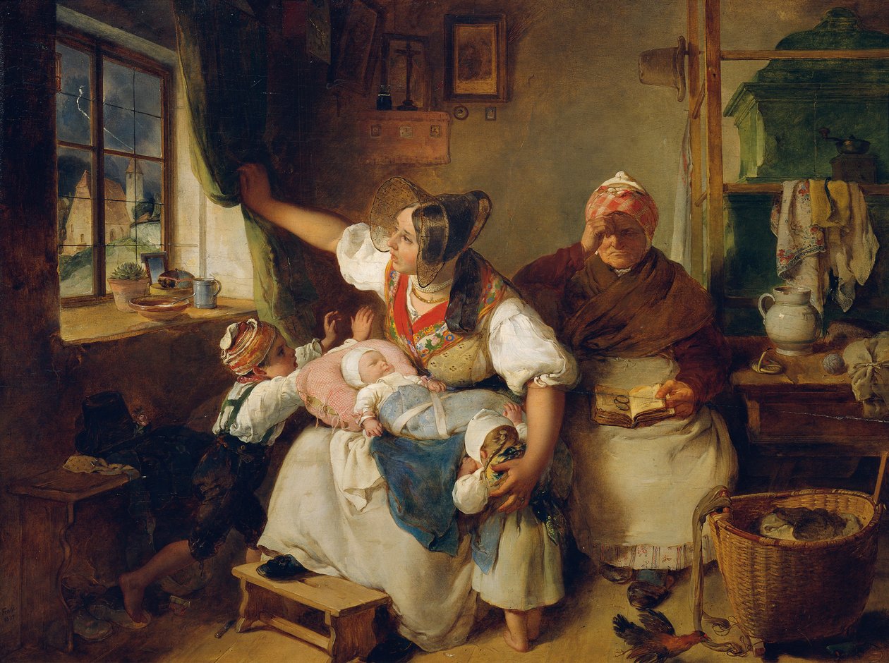 Stormen, 1837. af Peter Fendi