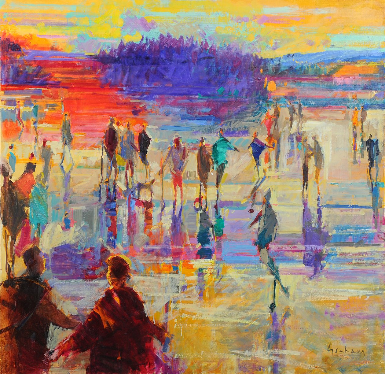 Bonspiel, Lake of Menteith af Peter Graham (Contemporary)