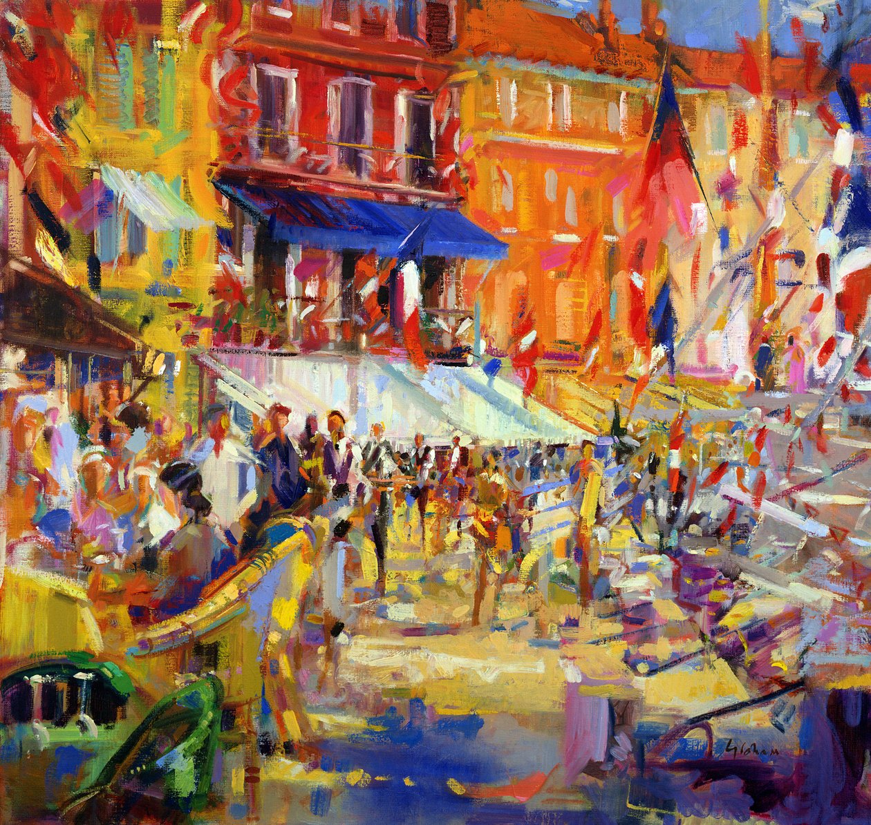 Port Promenade, Saint-Tropez af Peter Graham (Contemporary)