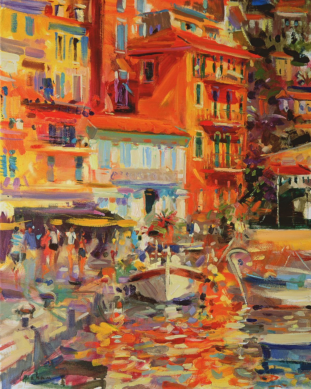 Reflections, Villefranche, 2002 af Peter Graham (Contemporary)