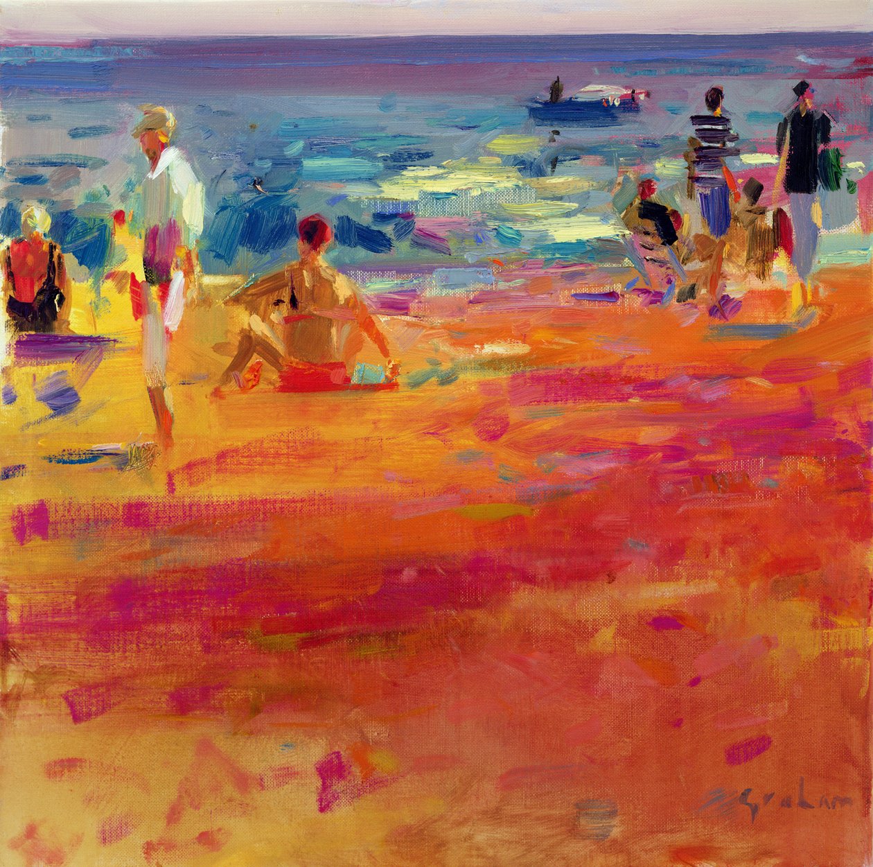 Scene de Plage af Peter Graham (Contemporary)
