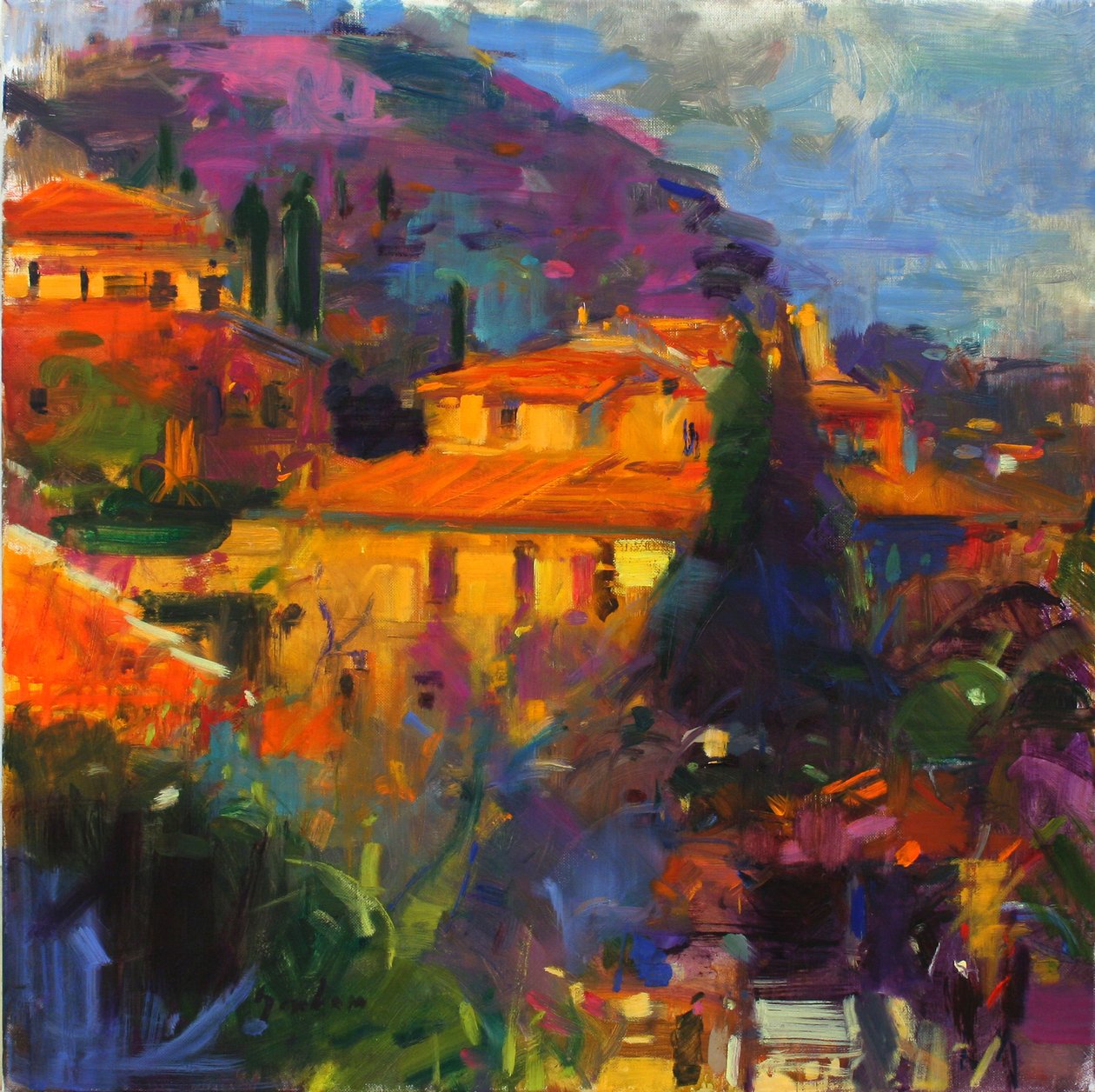St Paul de Vence af Peter Graham (Contemporary)