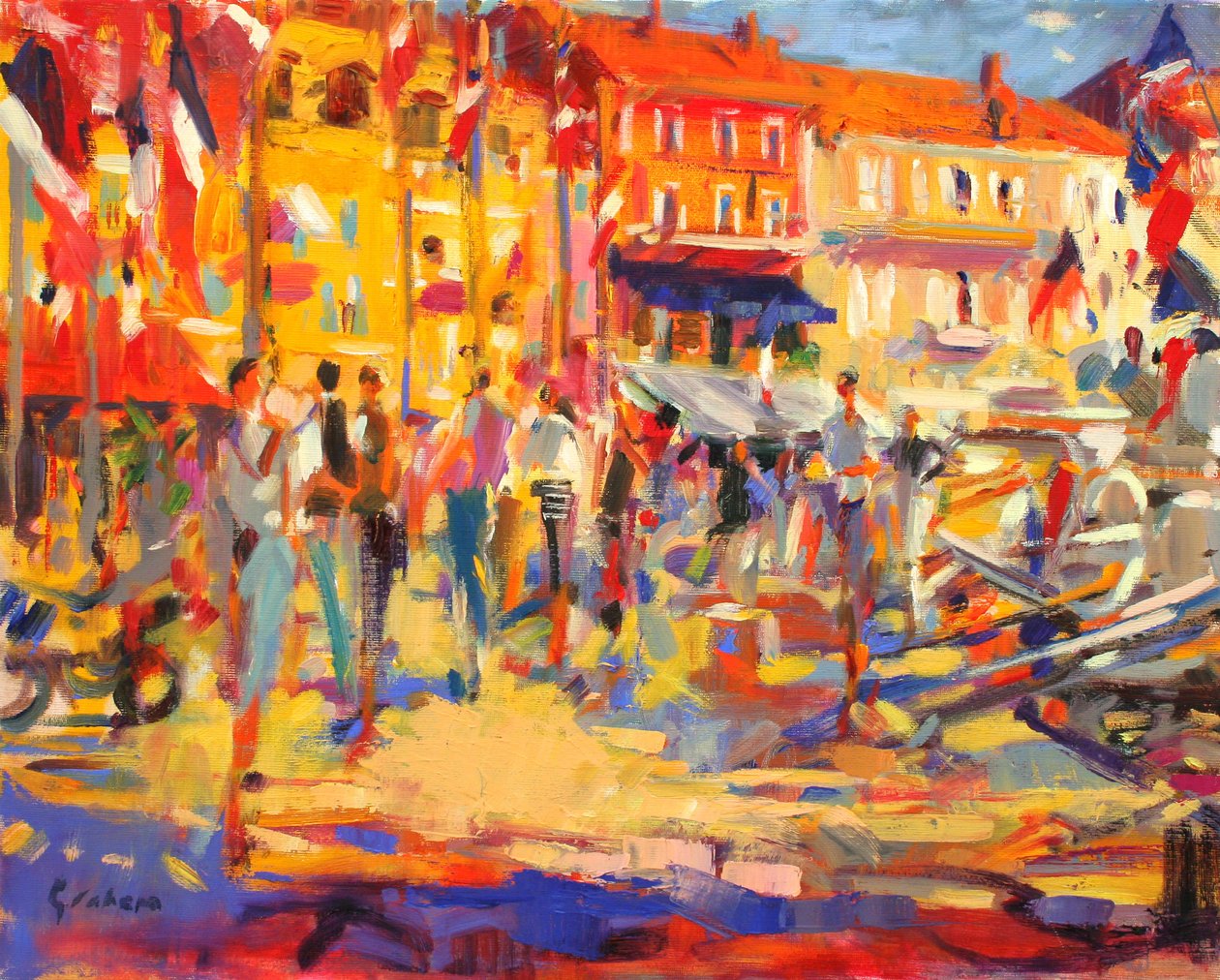 St. Tropez Promenade af Peter Graham (Contemporary)