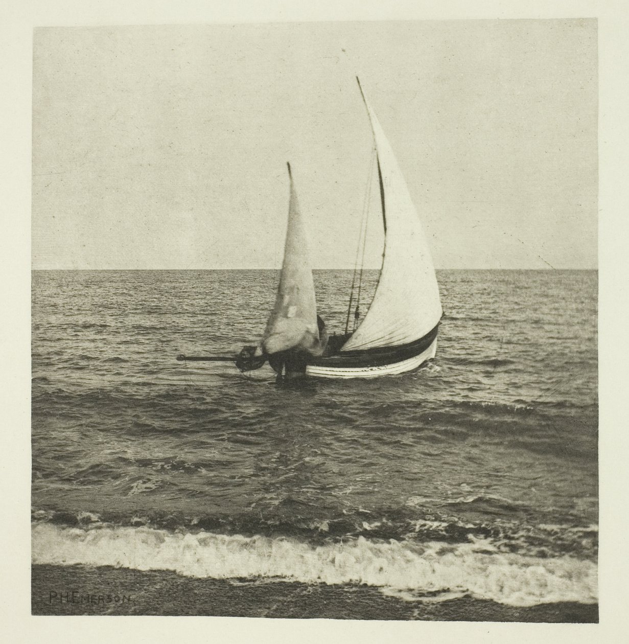 En Suffolk Shrimper "Going Off" af Peter Henry Emerson