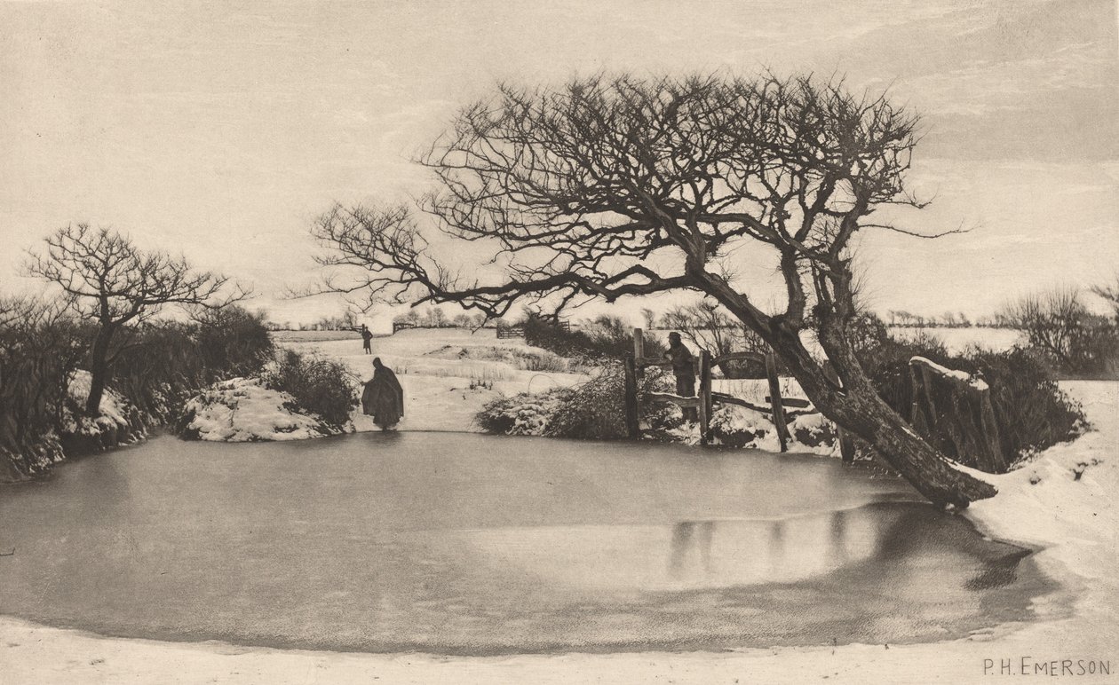 En vintermorgen, 1887. af Peter Henry Emerson