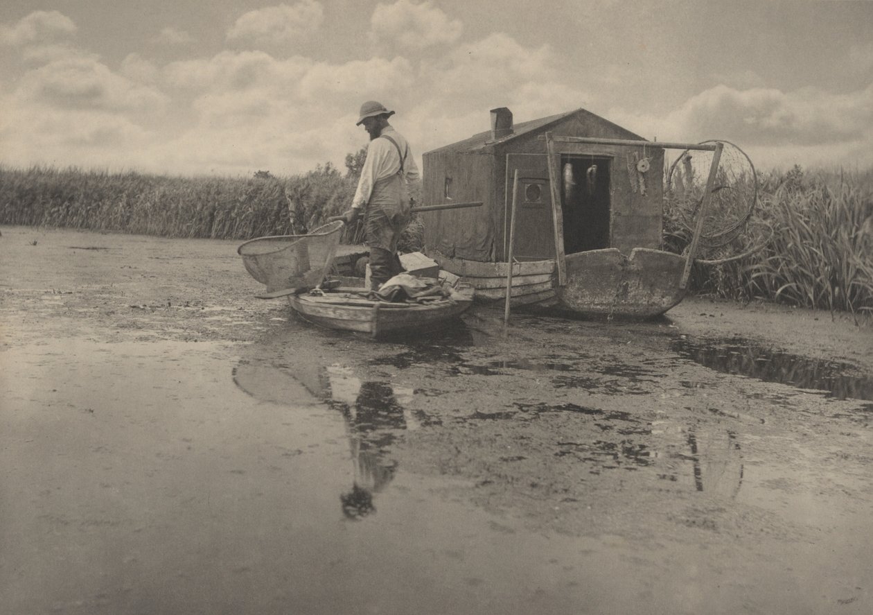 En ålefangers hjem,1886 (foto) af Peter Henry Emerson