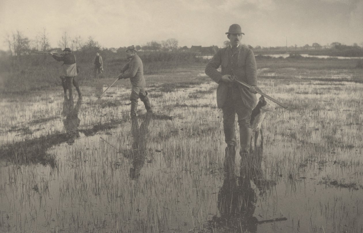 Snipe-skydning,1886 (foto) af Peter Henry Emerson