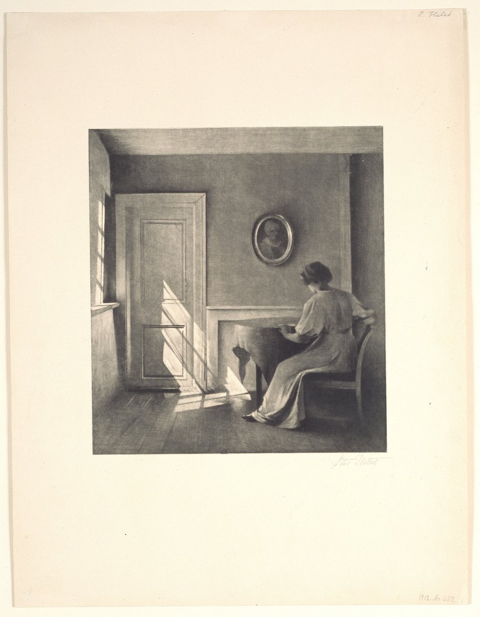 Solskin på en dør af Peter Vilhelm Ilsted
