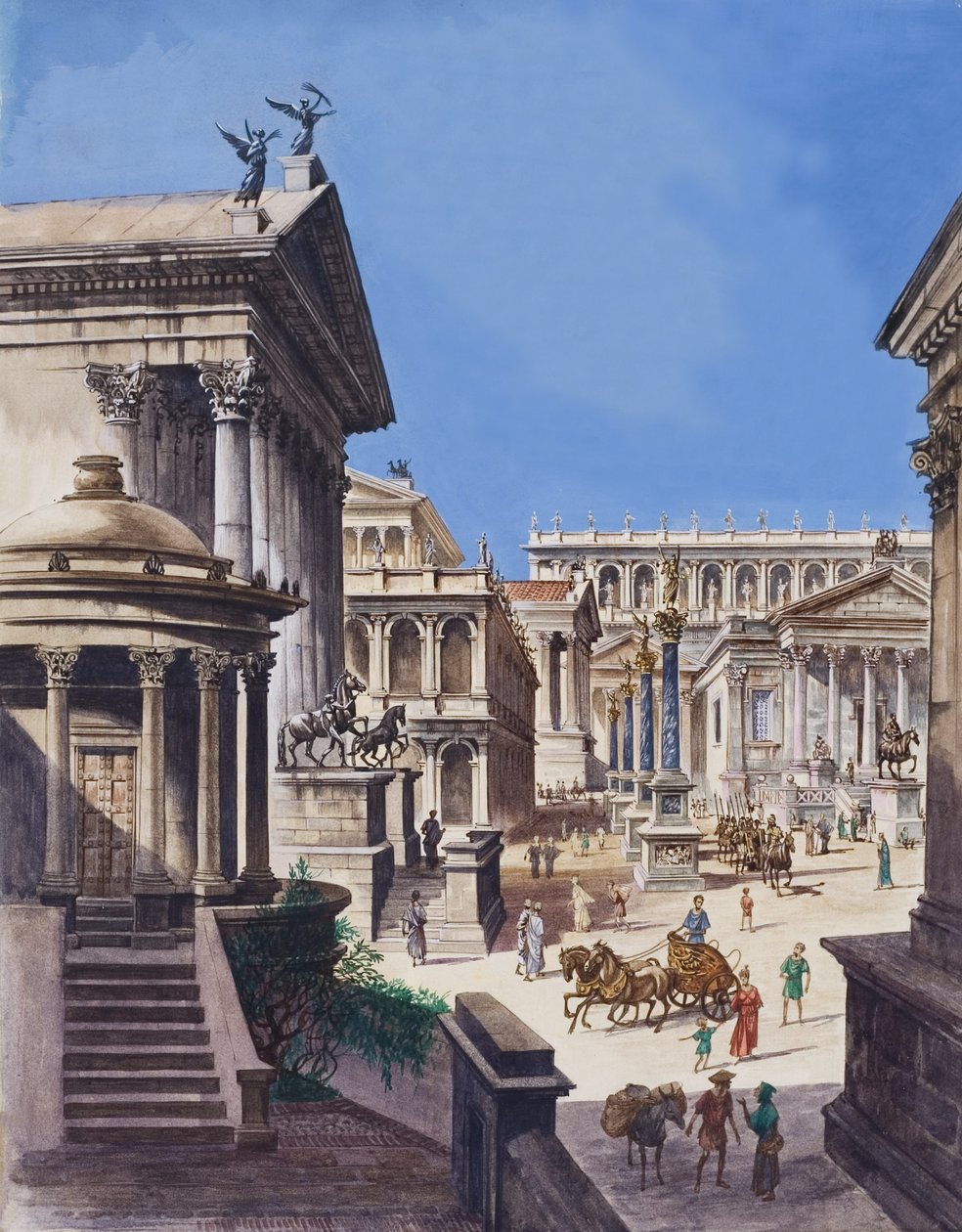The Forum (gouache på papir) af Peter Jackson