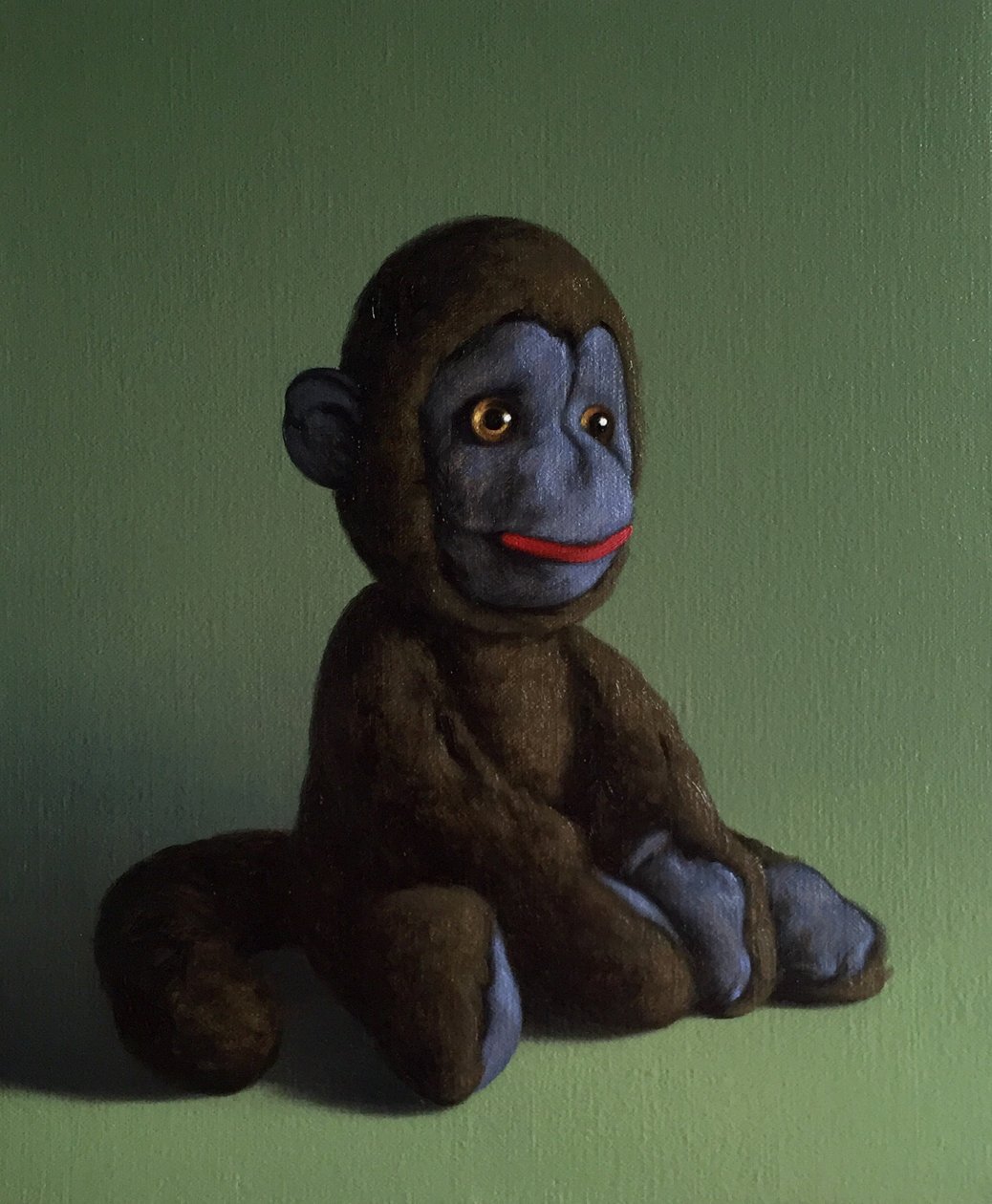 Brown Monkey on Green, 2016 af Peter Jones