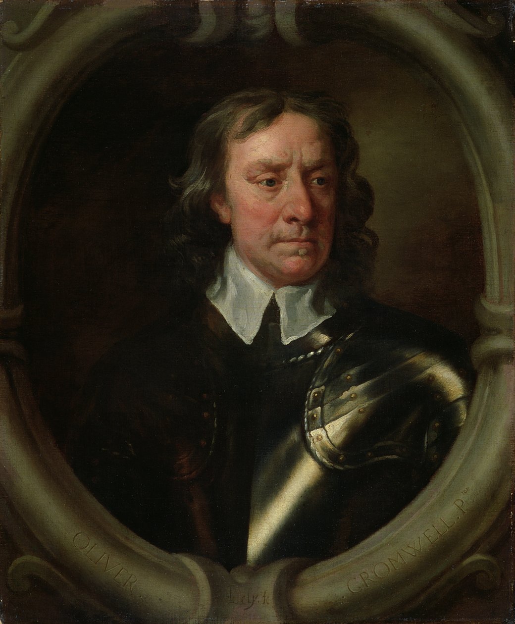 Portræt af Oliver Cromwell af Peter Lely