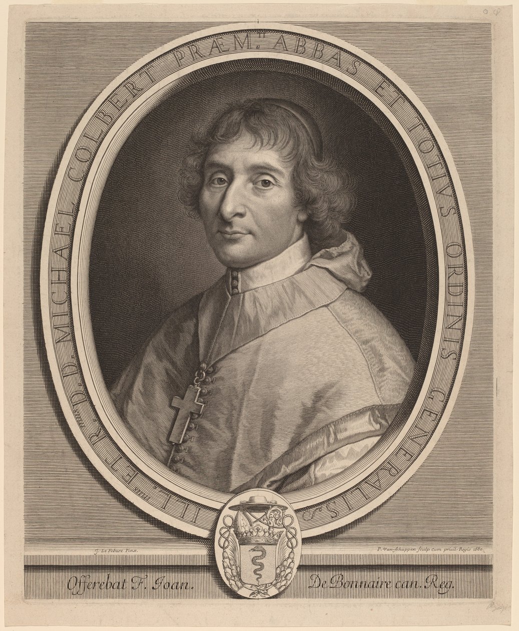 Michel Colbert af Peter Ludwig van Schuppen after Claude Lefebvre