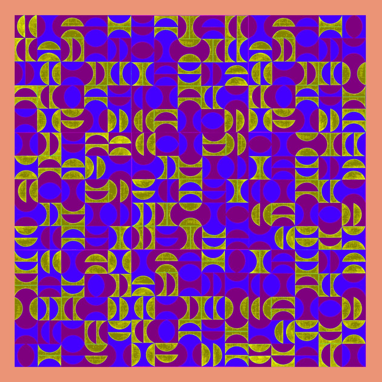 INFUSED SEGMENTS, 2013, (digitalt forbedret maleri) af Peter McClure