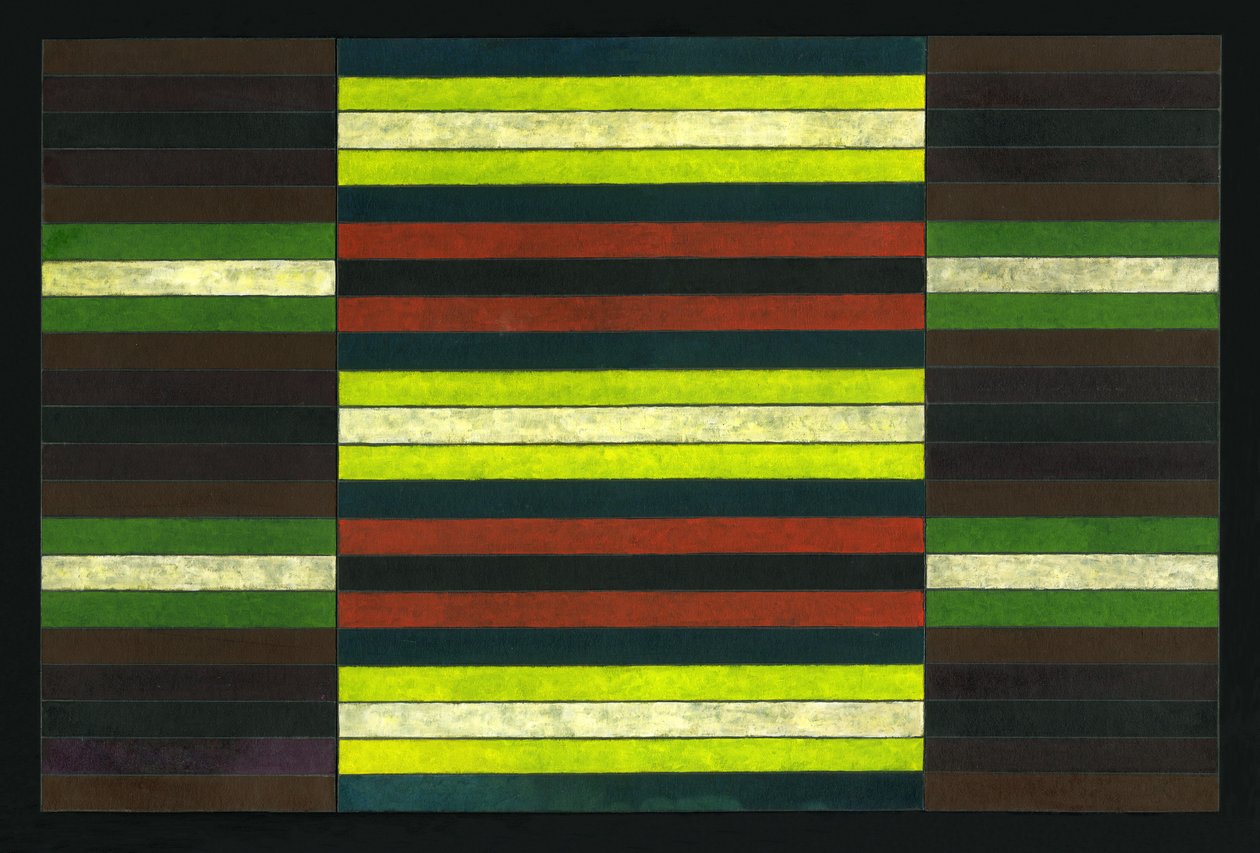STRIPED TRIPTYCH nr.6, 2003, (MALETIK) af Peter McClure