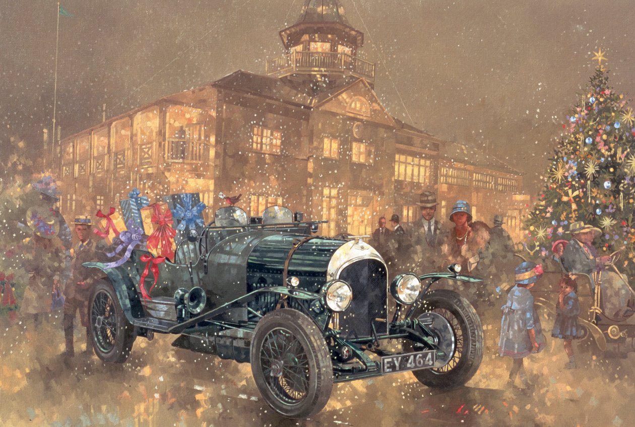 Julefest i Brooklands (olie på lærred) af Peter Miller