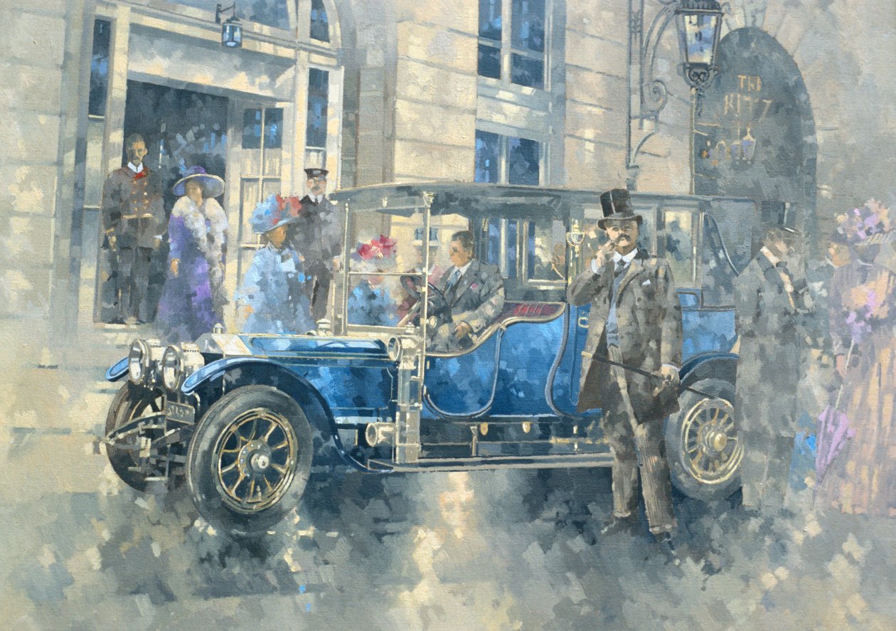 Outside the Ritz (olie på lærred) af Peter Miller