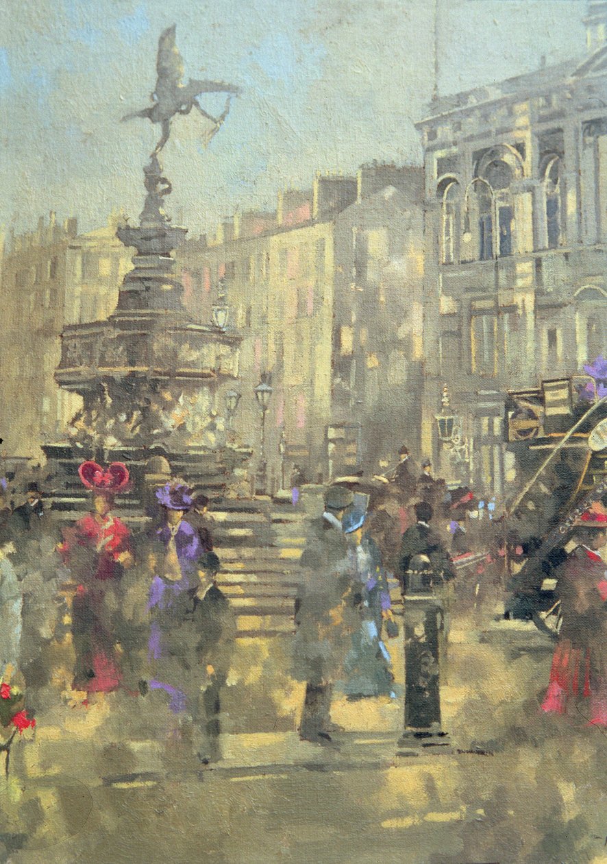 Piccadilly Circus ca. 1890 af Peter Miller