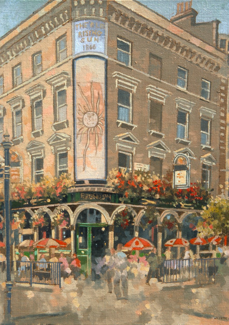The Rising Sun, Marylebone (olie på lærred) af Peter Miller