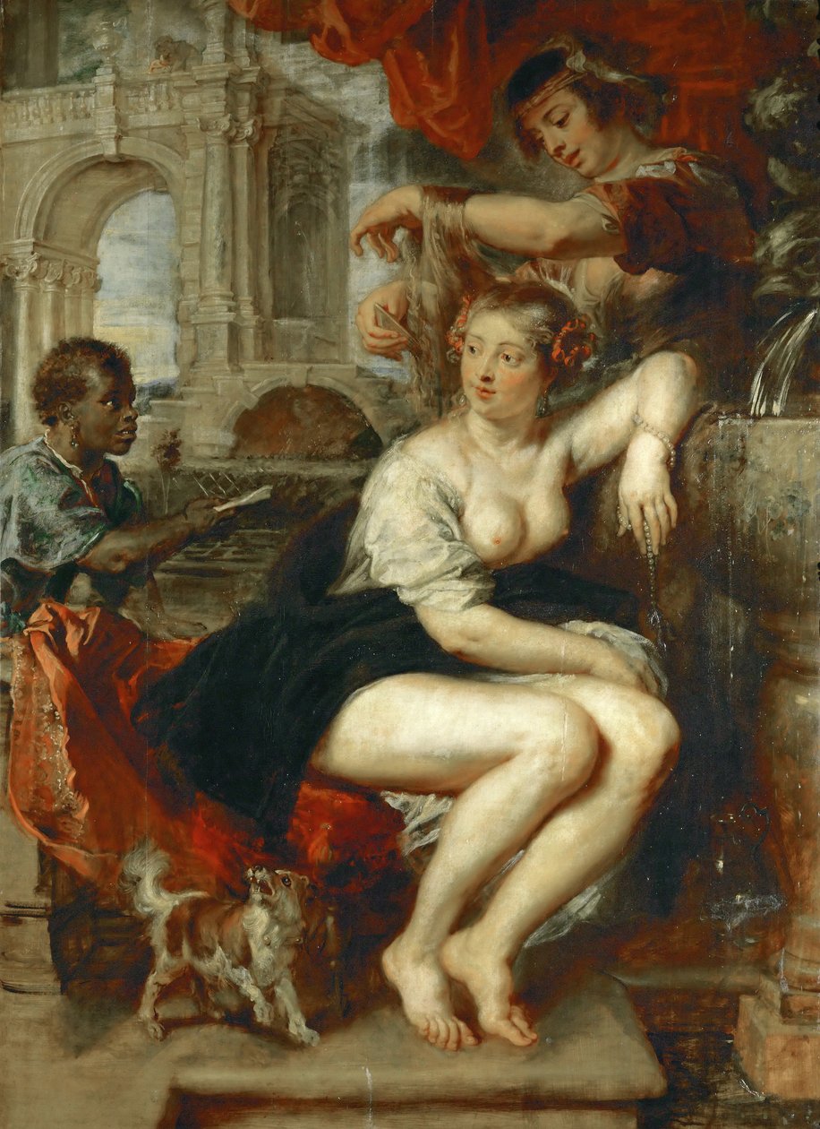 Bathsheba ved hendes bad, ca. 1635. af Peter Paul Rubens
