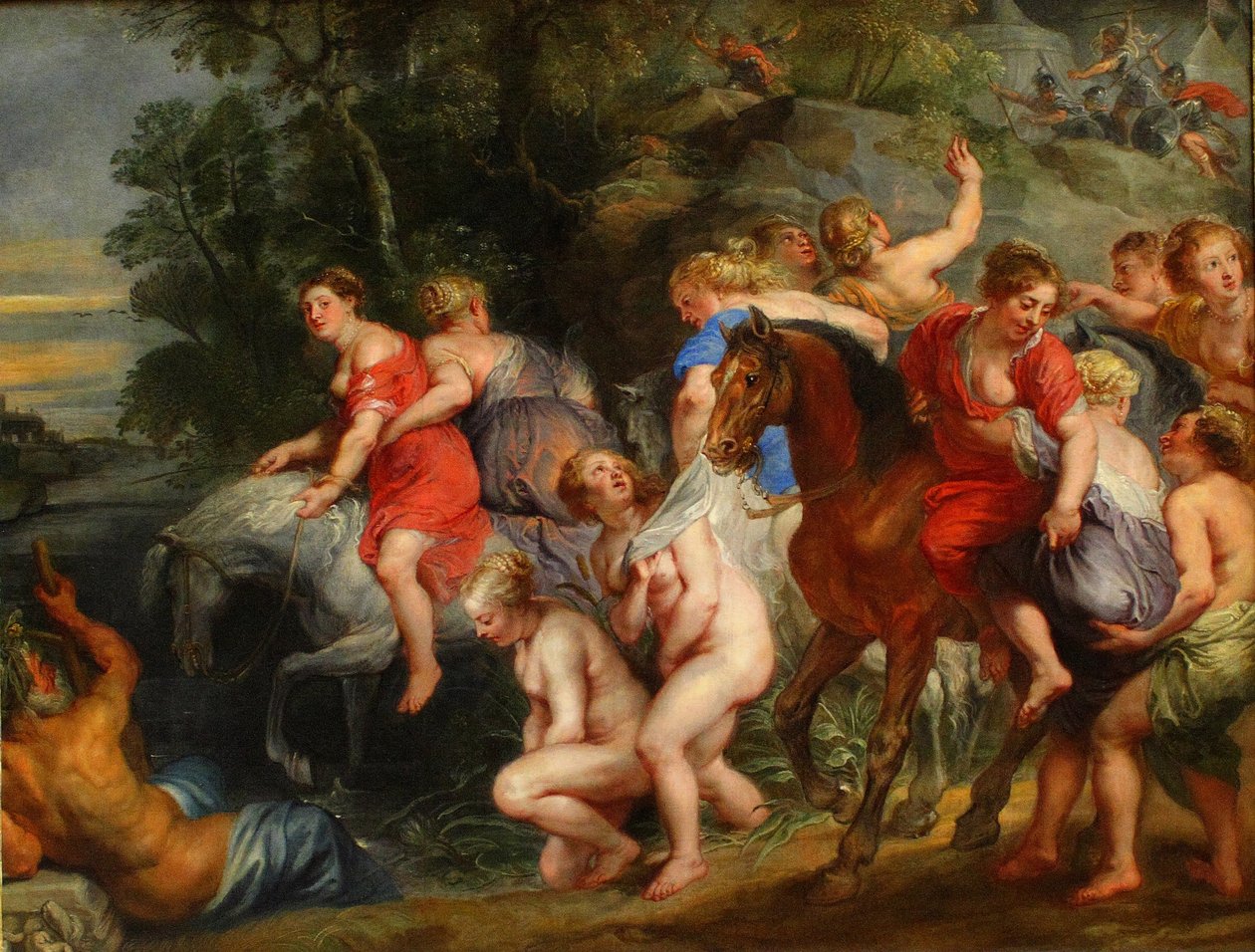 Cloelia passerer Tiberen af Peter Paul Rubens