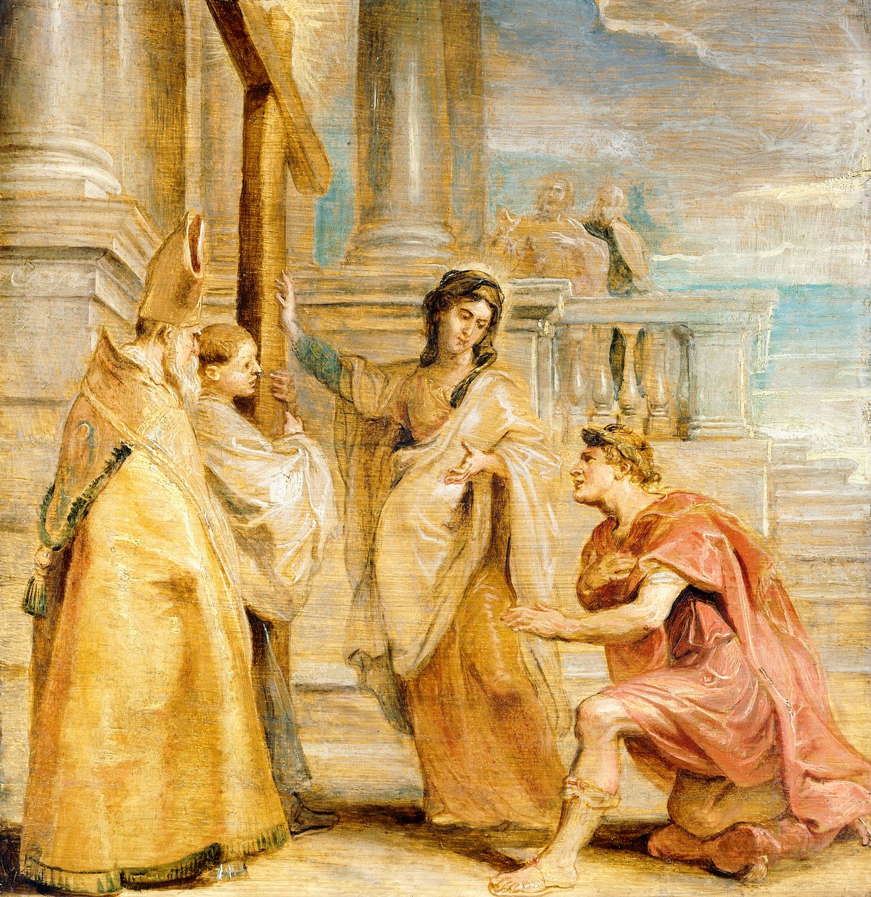 Konstantin tilbeder det sande kors, af Peter Paul Rubens