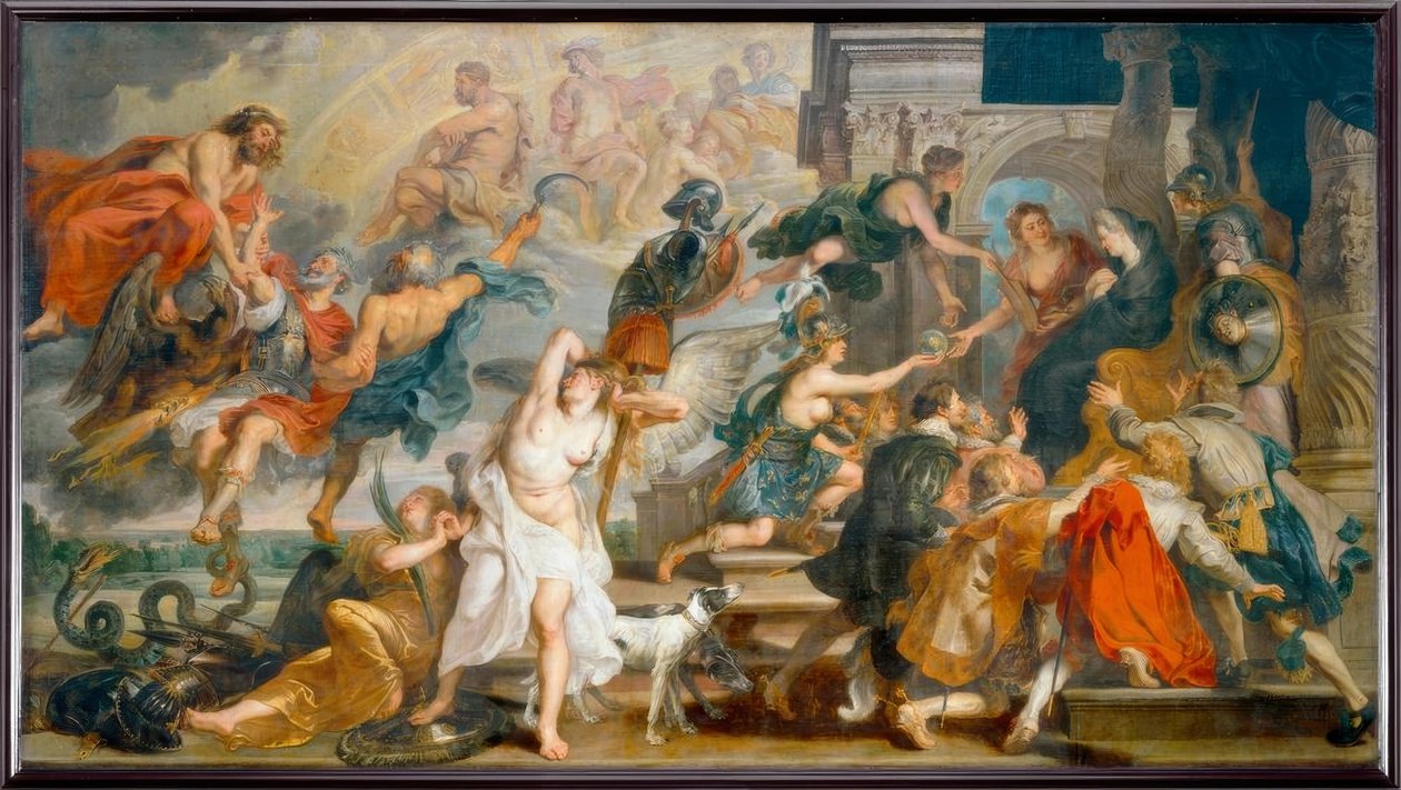 Henrik 4.s apotheose og proklamationen af... af Peter Paul Rubens