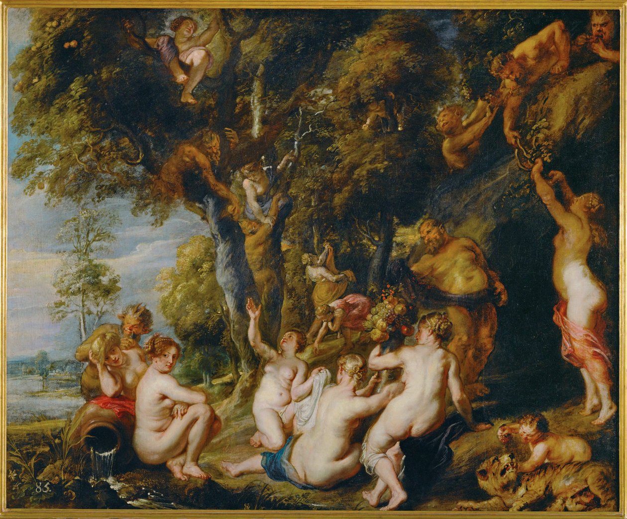 Nymfer og satyrer (maleri på lærred) af Peter Paul Rubens