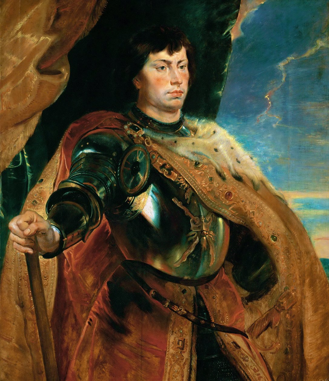 Portræt af Charles the Temerary af Peter Paul Rubens