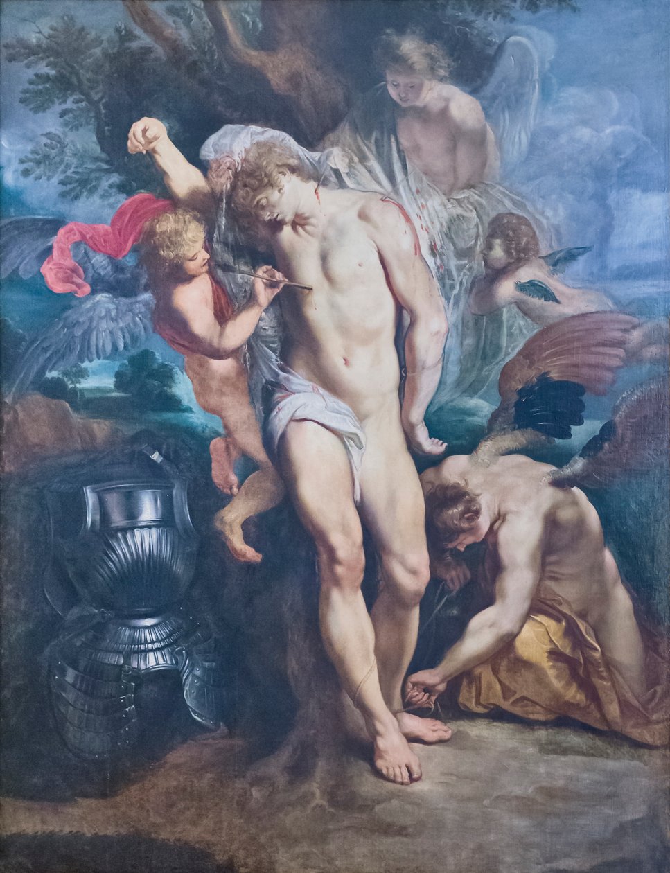 Sankt Sebastian helbredt af engle af Peter Paul Rubens