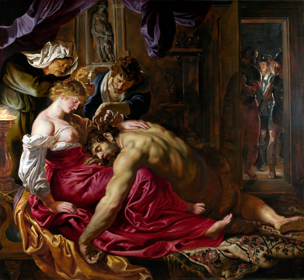Samson og Delila, ca. 1610 af Peter Paul Rubens