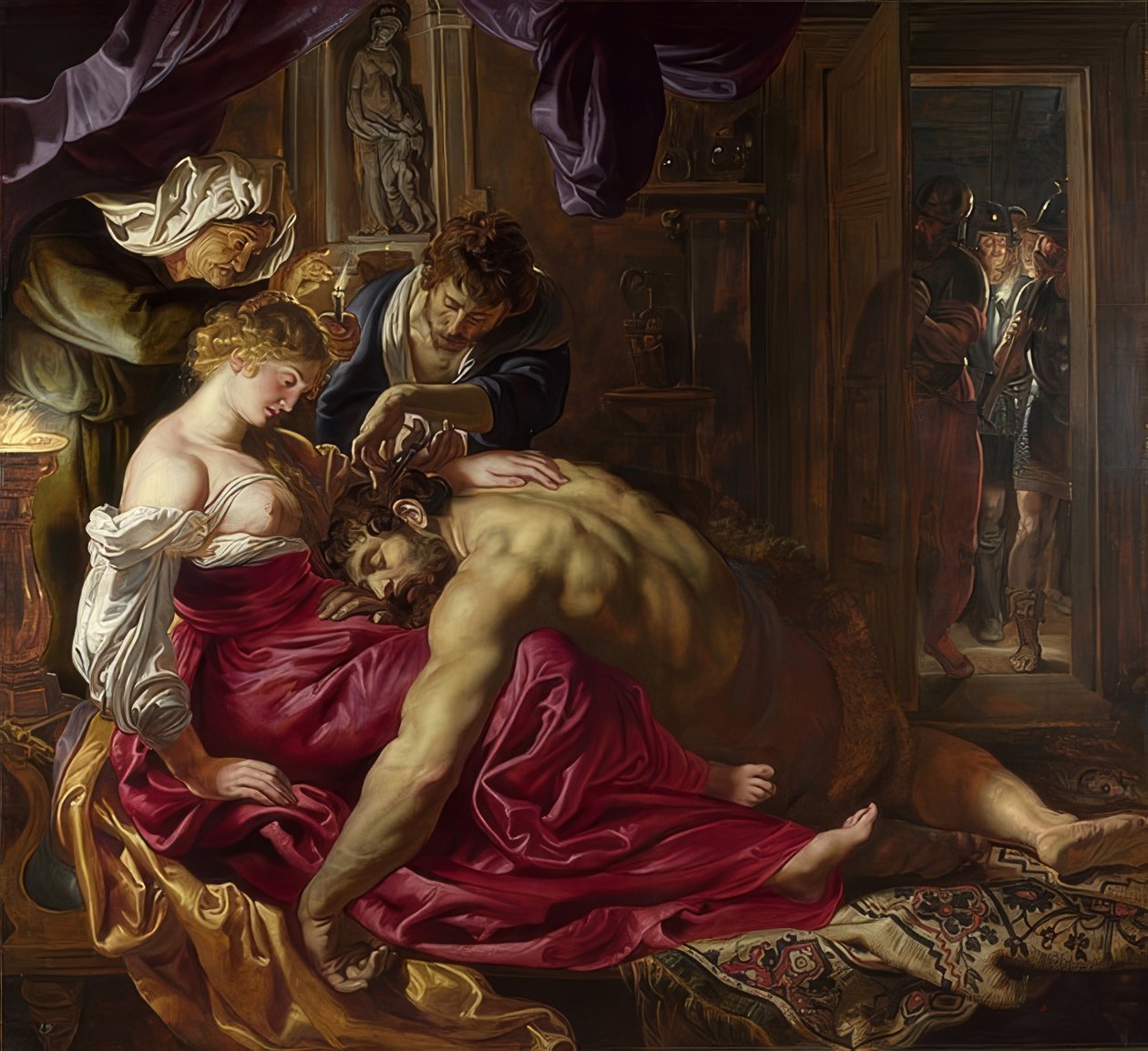Samson og Delila. Omkring 1609-10 af Peter Paul Rubens