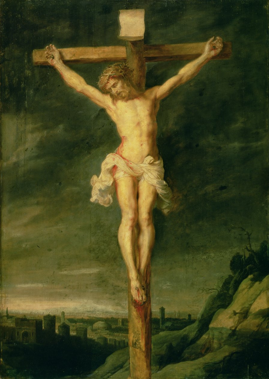 Korsfæstelsen (olie på lærred) af Peter Paul Rubens