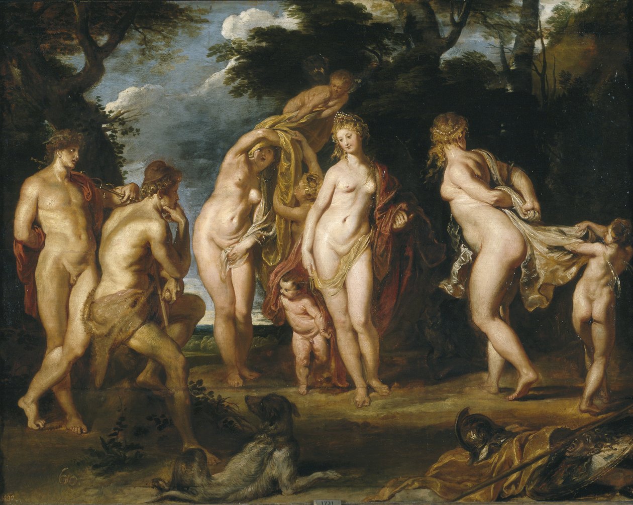 The Judgment of Paris, ca 1606 af Peter Paul Rubens