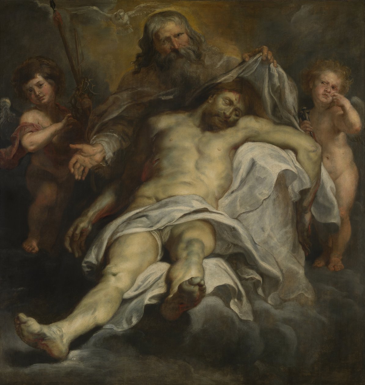The Trinity (olie på panel) af Peter Paul Rubens