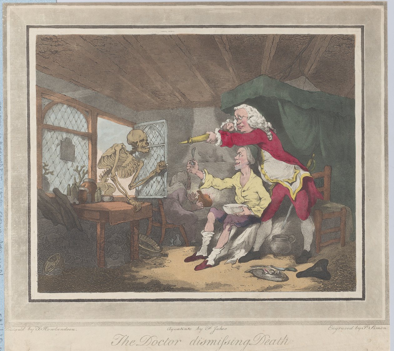 The Doctor Dismissing Death, 1785., 1785 af Peter Simon