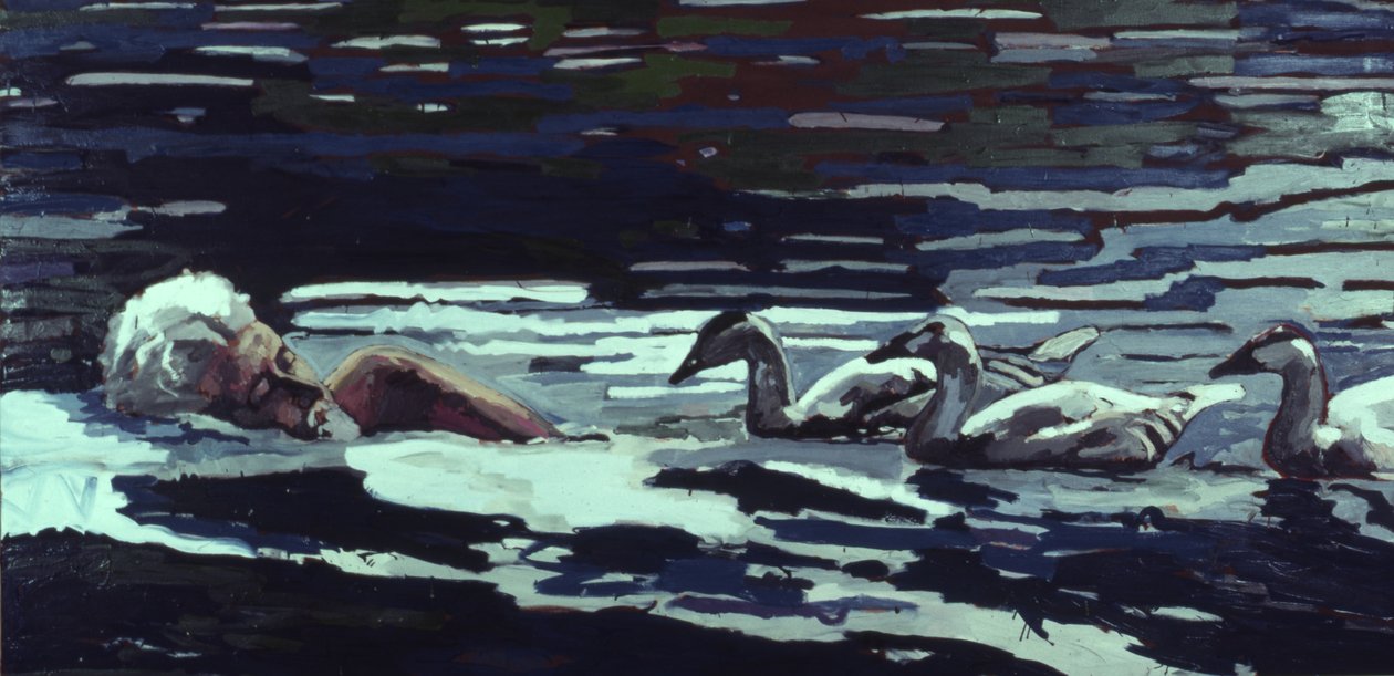 The River: Conrad Lorenz med Goslings af Peter Wilson
