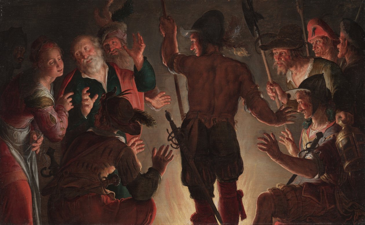 Peters fornægtelse, ca. 1624-1628 af Peter Wtewael