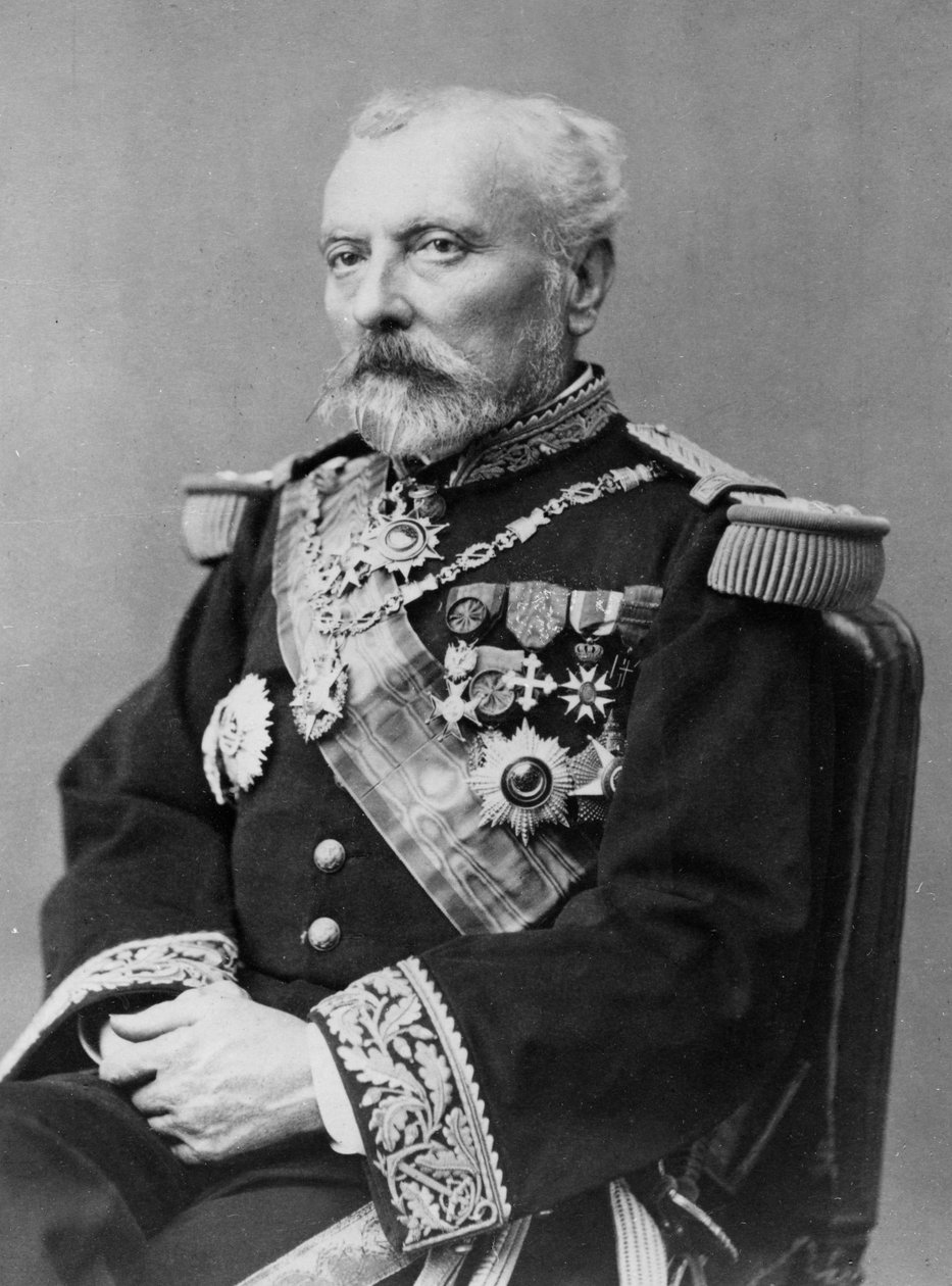 Portræt af Hyacinthe Laurent Théophile Aube af Petit