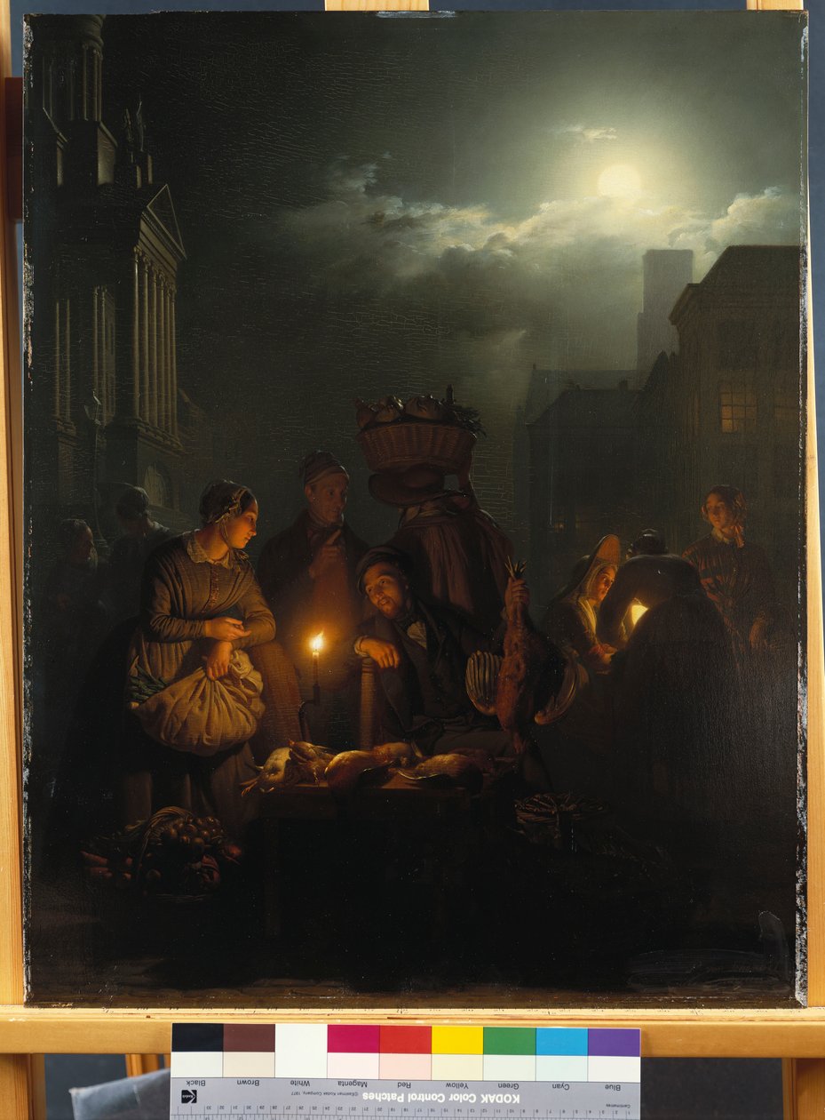Natmarked i Antwerpen af Petrus van Schendel