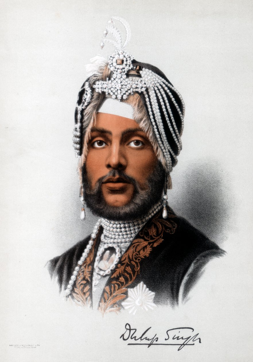 Duleep Singh, sikh-hersker, c1890. af Petter and Galpin Cassell