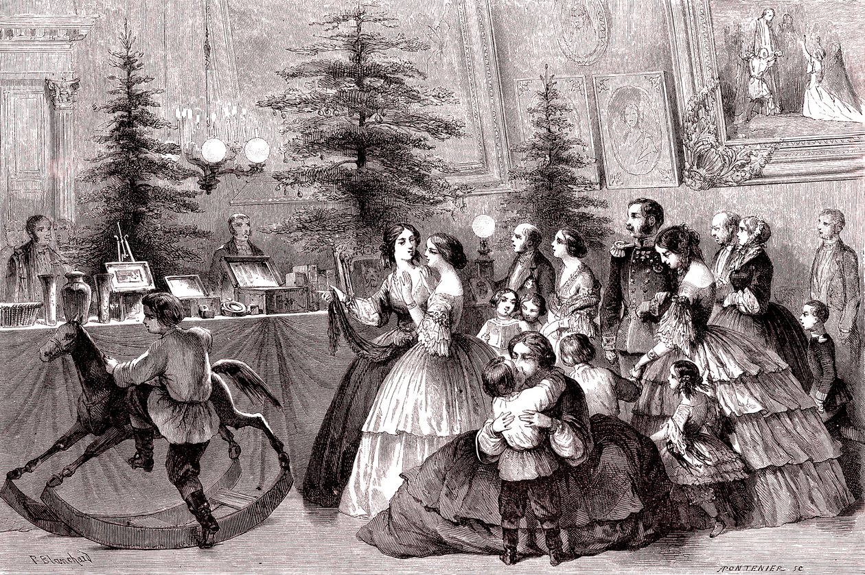 Jul i Sankt Petersborg, Rusland. 1861 (gravering) af Pharamond Blanchard