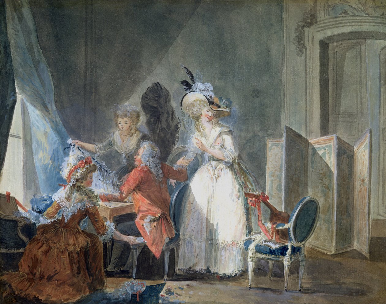 Sælgeren af mode af Philibert Louis Debucourt