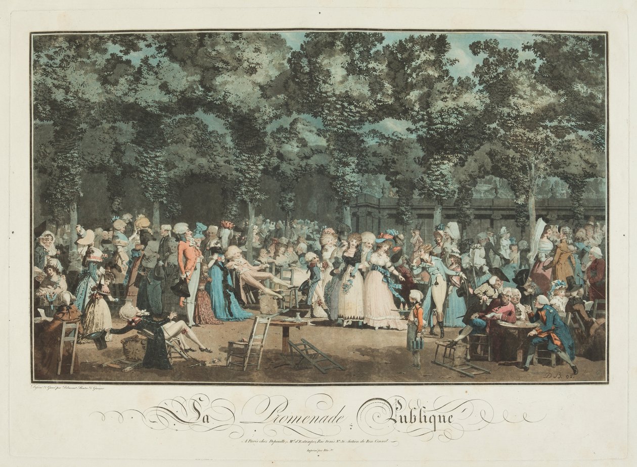 Den offentlige Promenade af Philibert Louis Debucourt