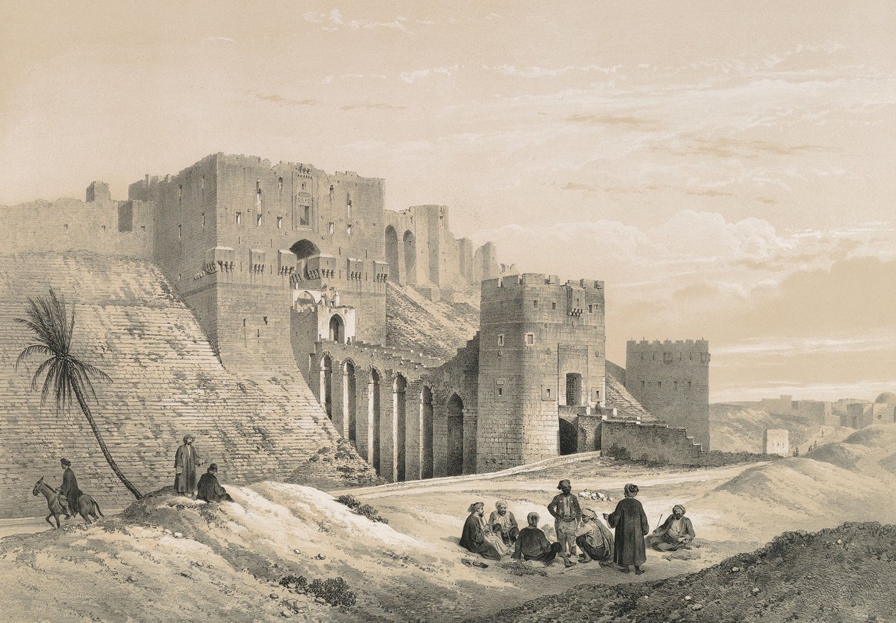 Citadellet i Aleppo af Philibert Joseph Girault de Prangey